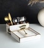 Ivory Noir Bloom Cutlery and Tissue Holder