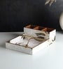 Ivory Noir Bloom Cutlery and Tissue Holder