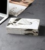 Ivory Noir Bloom Tissue Box 