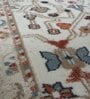Ivory Persian Polyester 6 ft x 9 ft Machine Made Carpet