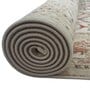 Ivory Persian Polyester 6 ft x 9 ft Machine Made Carpet