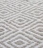 Ivory Polyester Floral 60 x 84 Inches Flat Weaves Dhurries