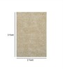 Ivory Polyester 36 x 24 Inches Shaggy Floor Runner