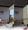 Ivory Polyethylene Solid 84 X 48 inches Semisheer Crank Blind