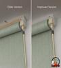 Ivory Polyethylene Solid 84 X 48 inches Semisheer Crank Blind
