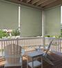 Ivory Polyethylene Solid 84 X 48 inches Semisheer Crank Blind