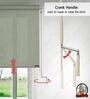 Ivory Polyethylene Solid 84 X 48 inches Semisheer Crank Blind