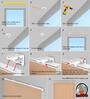 Ivory Polyethylene Solid 108 X 36 inches Semisheer Roman Blind
