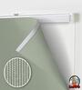 Ivory Polyethylene Solid 108 X 36 inches Semisheer Roman Blind