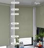 Ivory Polyethylene Solid 108 X 36 inches Semisheer Roller Blind