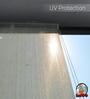 Ivory Polyethylene Solid 108 X 36 inches Semisheer Roller Blind