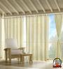 Ivory Polypropylene Solid 8ft Semisheer Eyelet Door Curtains (Pack of 2)