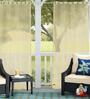 Ivory Polypropylene Solid 8ft Semisheer Eyelet Door Curtains (Pack of 2)