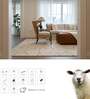 Green Abstract Woolen 60 x 96 Inches Hand Tufted Rug