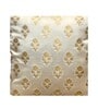 Ivory Silk blend Brocade Meenakari Floral 16x16 inches Cushion Covers (Set of 2)