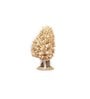 Ivory Inverted Heart Shaped Sola Natural Dried Flowers On Conical Wooden Base