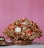 Brown Wood Ivory Sola Arrangement Kashmiri Artificial Flowers