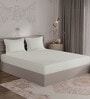 Ivory Solid 400 TC 100% Cotton King Sized Bedsheet With 2  Pillow Covers Hues Collection