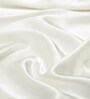 Ivory Solid 400 TC Satin Queen Fitted Bedsheet with 2 Satin Pillow covers