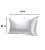 Ivory Solid 400 TC Satin Set of 2 Pillow Covers