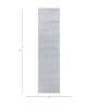 Ivory Solid Viscose 3 ft X 12 ft Hand Woven Runner