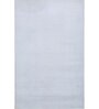 Ivory Solid Viscose 6 ft X 9 ft Hand Woven Carpet