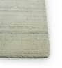 Ivory Solid Wool & Viscose 9 ft x 12 ft Hand Woven Carpet