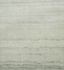 Ivory Solid Wool & Viscose 9 ft x 12 ft Hand Woven Carpet