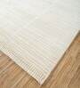 Ivory Solid Wool 6 ft x 9 ft Hand Knotted Carpet