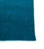 Blue Solid Wool 6 ft x 9 ft Hand Woven Carpet