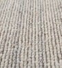 Ivory Solid Wool 6 ft X 9 ft Hand Woven Carpet
