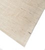 Ivory Solid Wool 6 ft X 9 ft Hand Woven Carpet