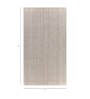 Ivory Solid Wool 6 ft X 9 ft Hand Woven Carpet