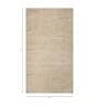 Ivory Solid Wool 6 ft X 9 ft Hand Woven Carpet