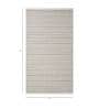 Ivory Solid Wool 6 ft X 9 ft Hand Woven Carpet