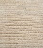 Ivory Solid Wool 6 ft X 9 ft Hand Woven Carpet