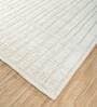 Ivory Solid Wool 8 ft x 10 ft Hand Knotted Carpet