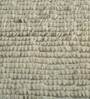 Ivory Solid Wool 8 ft x 10 ft Hand Knotted Carpet
