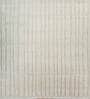 Ivory Solid Wool 8 ft x 10 ft Hand Knotted Carpet