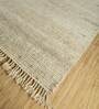 Ivory Solid Wool 8 ft x 10 ft Hand Knotted Carpet