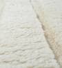 Ivory Solid Wool 8 ft x 10 ft Hand Knotted Carpet