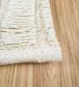 Ivory Solid Wool 8 ft x 10 ft Hand Knotted Carpet