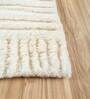 Ivory Solid Wool 9 ft x 12 ft Hand Knotted Carpet