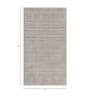 Ivory Solid Wool and Viscose 4 ft X 6 ft Hand Woven Carpet