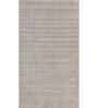 Ivory Solid Wool and Viscose 4 ft X 6 ft Hand Woven Carpet