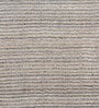 Ivory Solid Wool and Viscose 4 ft X 6 ft Hand Woven Carpet