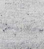 Ivory Solid Wool and Viscose 5 ft X 8 ft Hand Woven Carpet