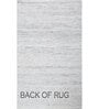 Ivory Solid Wool and Viscose 5 ft X 8 ft Hand Woven Carpet