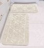 Ivory Traditional Cotton 17x25 Inches AntiSkid (Set of 2) Bath Mats