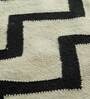 Ivory Abstract Wool 8 ft x 10 ft Hand Tufted Carpet